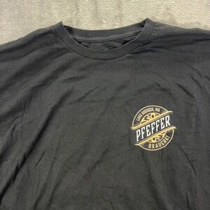 Pfeffer Brauerei Brewery T-Shirt Mens XL Black SS Lake Roesiger WA Merchchandise